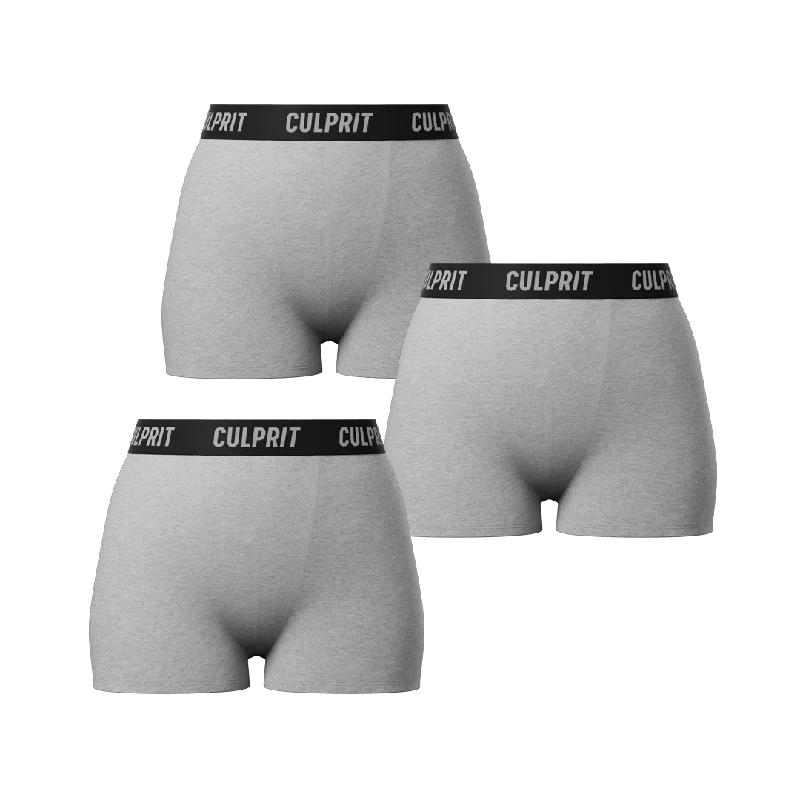 Heather Grey Booty Shorts 3-Pack🌪️