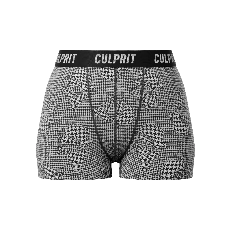 Houndstooth 3D 🐺 Booty Shorts