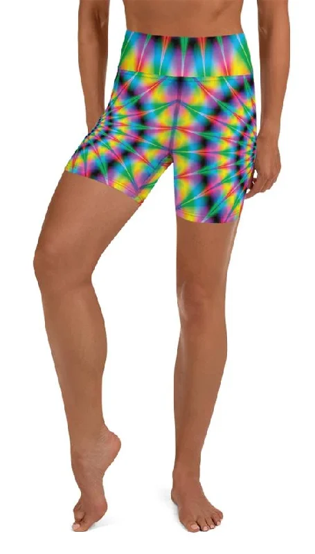 Psychedelic Ring Yoga Shorts