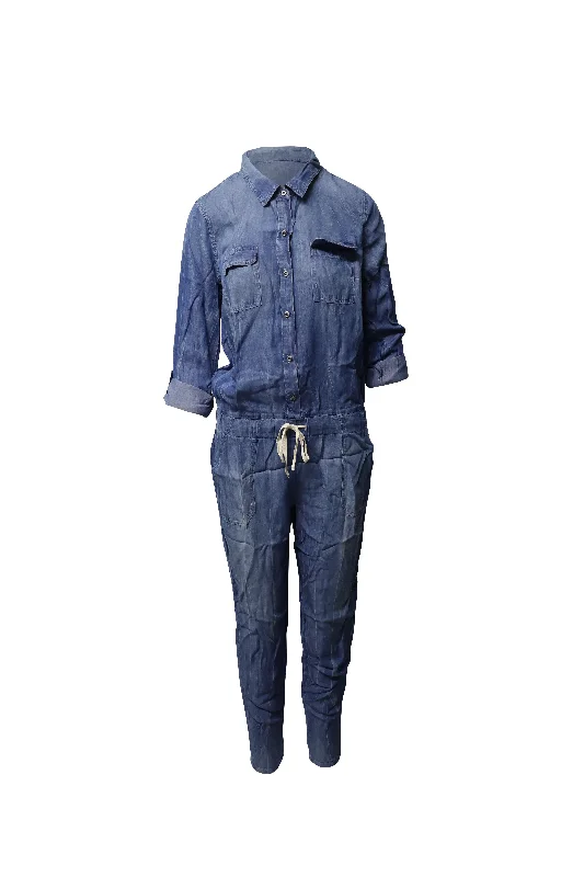 Splendid Chambray Jumpsuit in Blue Lyocell