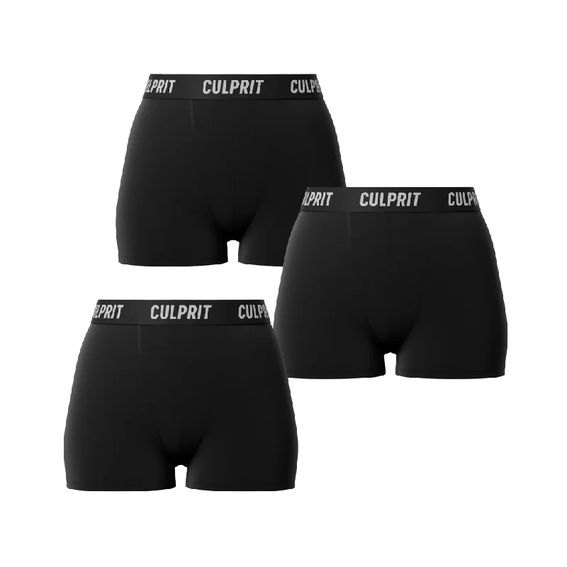 Stealth Black Booty Shorts 3-Pack 🥷