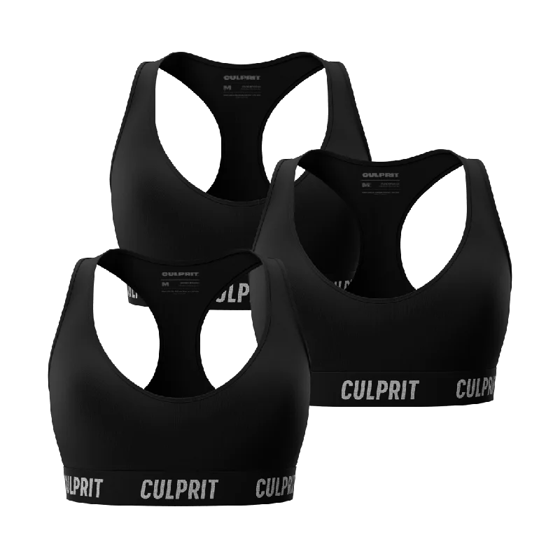 ComfyBra Stealth Black 3-Pack 🥷