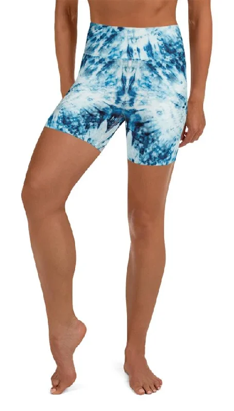 Tie Dye Indigo Yoga Shorts