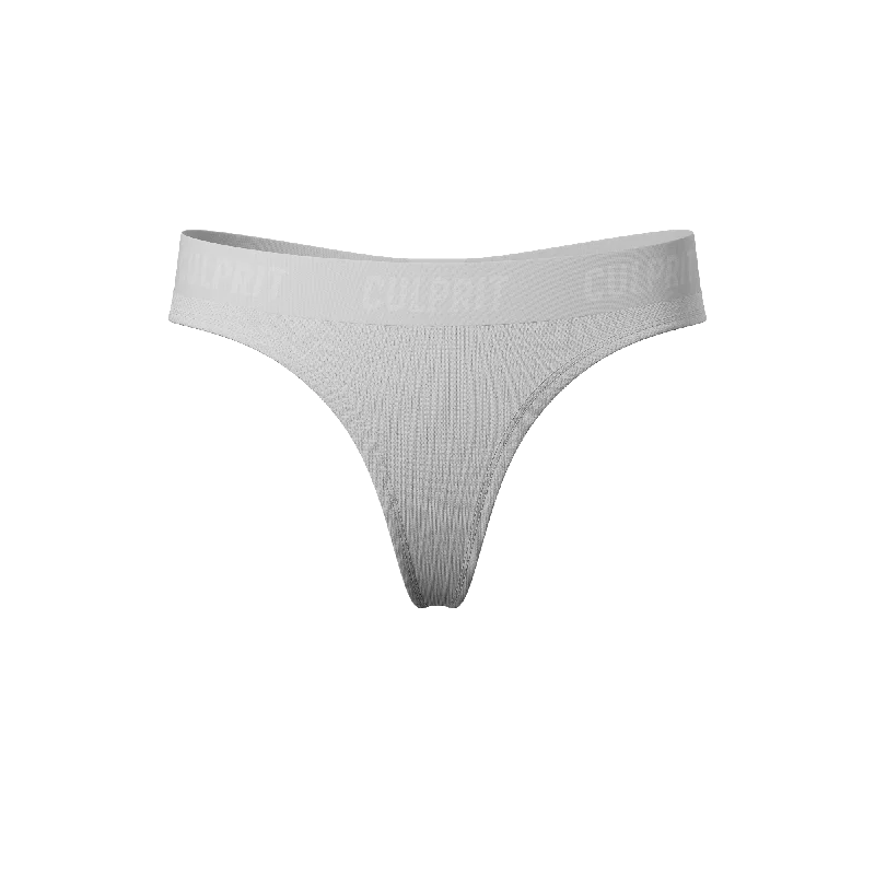 White Hot Ribbed Thong