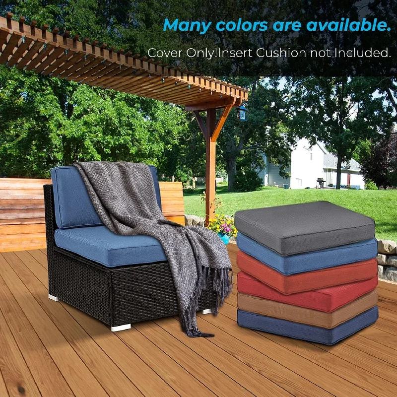 12-Piece Outdoor Furniture Patio Cushion Covers Washable Replacement Waterproof with Zipper