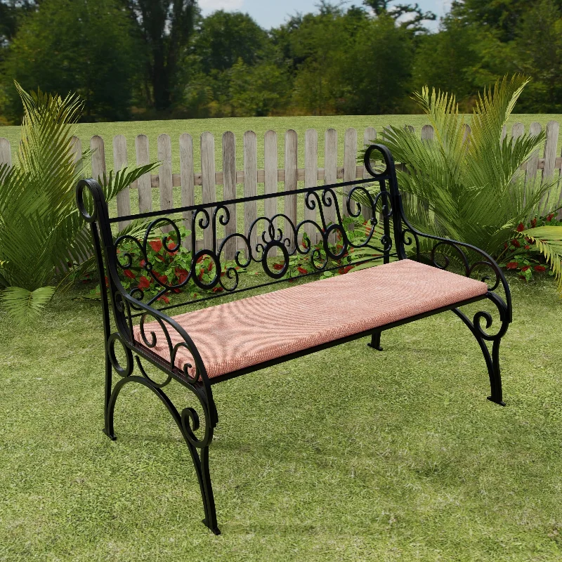 48" x 18" Outdoor Bench Cushion with Ties - 18'' L x 48'' W x 3.5'' H