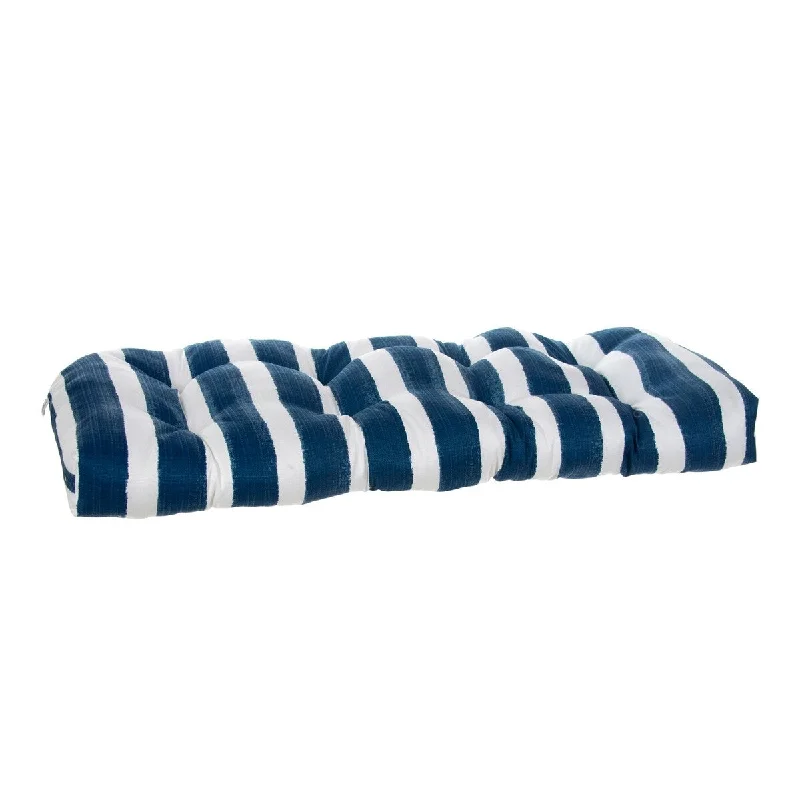 Caravan Navy 44" x 19" Wicker Loveseat Cushion