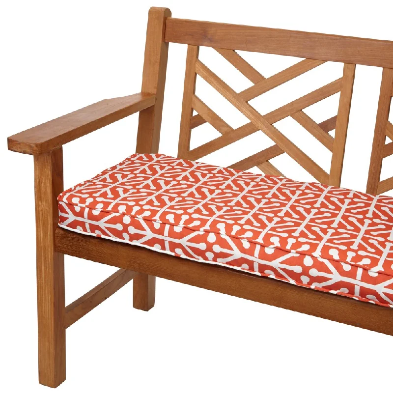 Dossett Orange 48-inch Indoor/ Outdoor Corded Bench Cushion