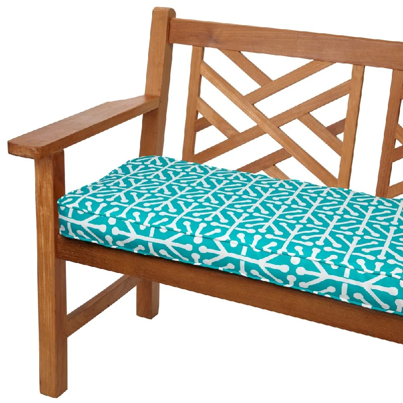 Dossett Teal 48-inch Indoor/ Outdoor Corded Bench Cushion