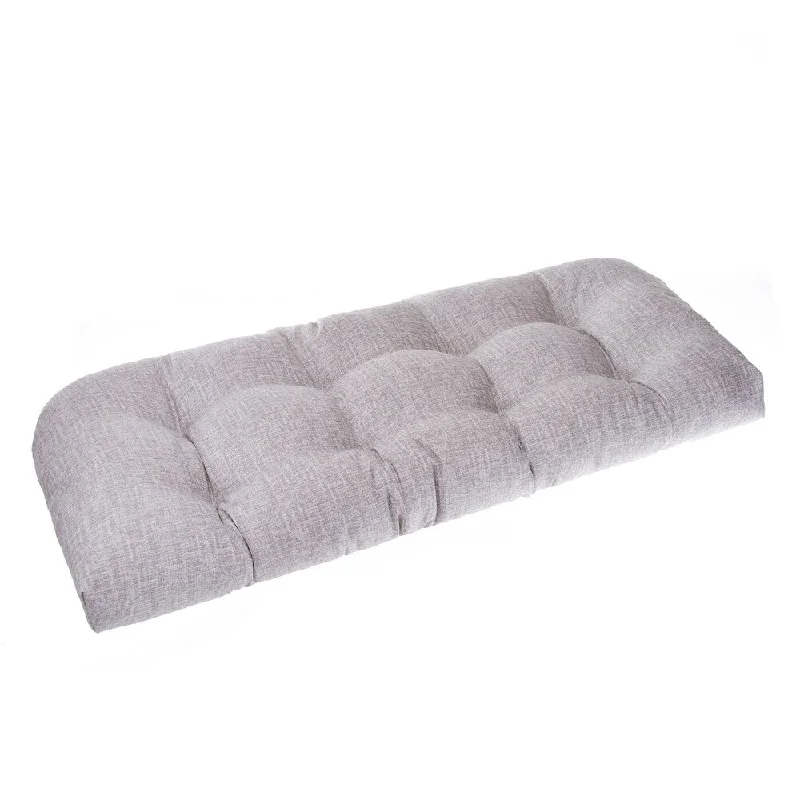 Glasgow Storm Grey Reversible Wicker Loveseat Cushion by Havenside Home - 44X19