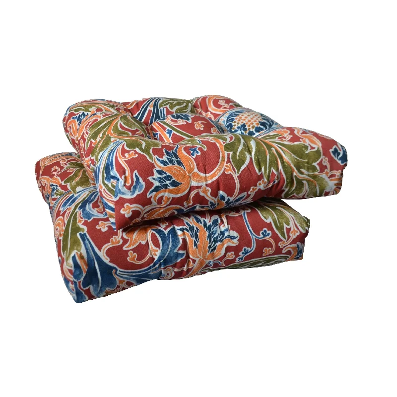 Indoor/Outdoor Patio Tufted Seat Cushion - Set of 2