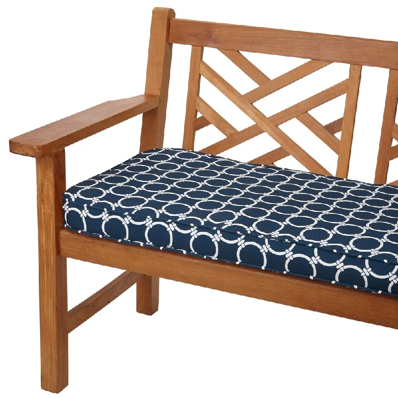 Links Navy 60-inch Indoor/ Outdoor Corded Bench Cushion