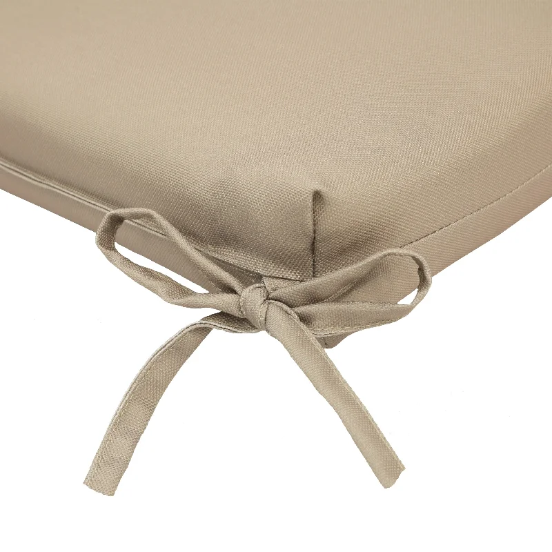 Nature Outdoor Seat Cushion 18 x 19 in Solid Taupe - 18" x 19"