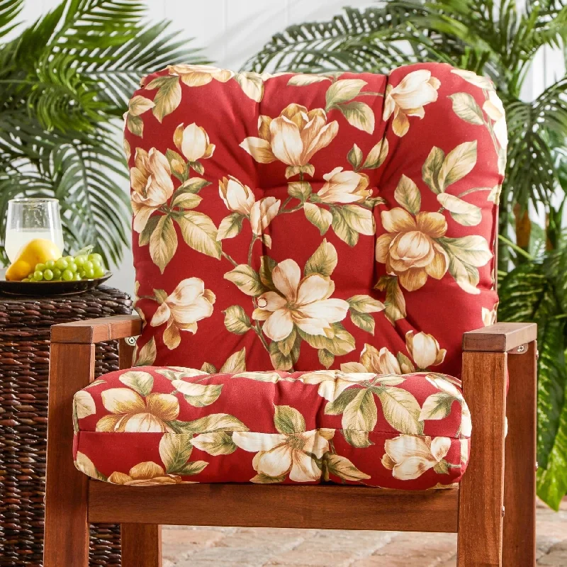 Outdoor Roma Floral Seat/ Back Combo Cushion