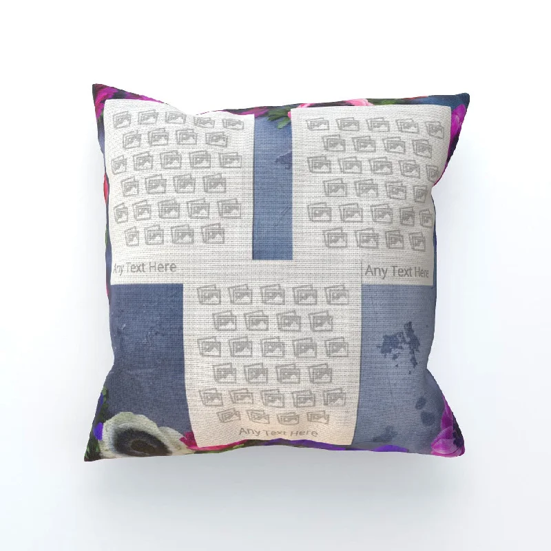 Personalised Cushion - Flowers and pictures