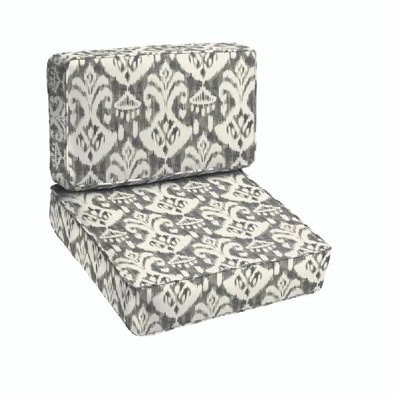 Rainford Grey/ Cream Indoor/ Outdoor Corded Chair Cushion Set