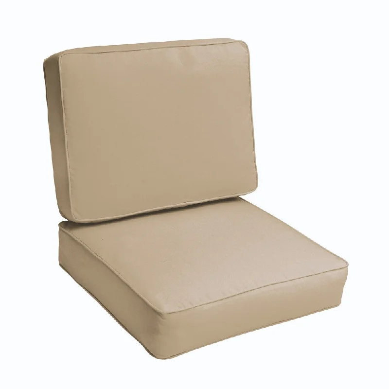 Sloane Beige 23-inch Indoor/ Outdoor Corded Chair Cushion Set