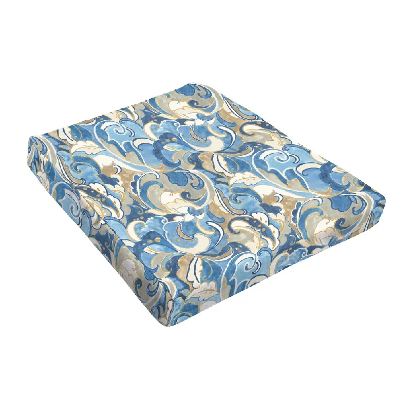 Sloane Blue Atlantic Outdoor Tapered Chair Cushion (Set of 2)