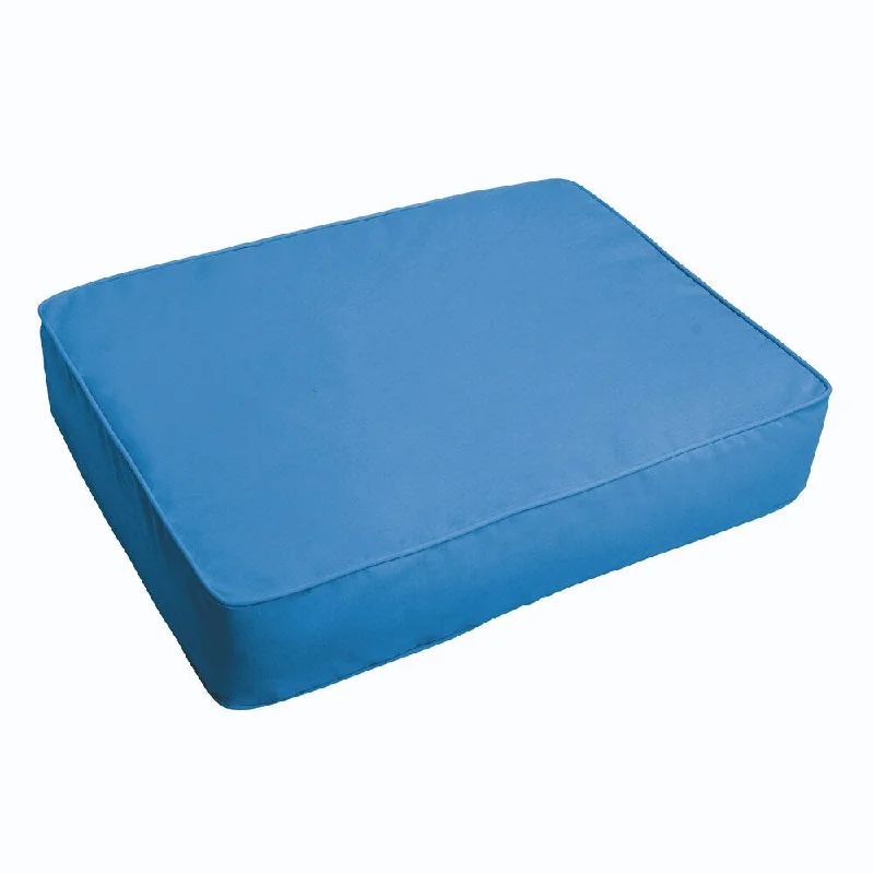 Sloane Light Blue 18 x 29-inch Indoor/ Outdoor Corded Edge Floor Cushion