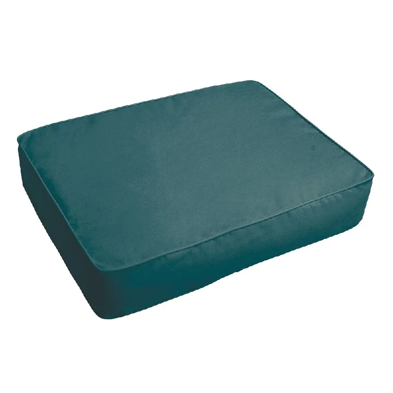 Sloane Teal 18 x 29-inch Indoor/ Outdoor Corded Edge Floor Cushion