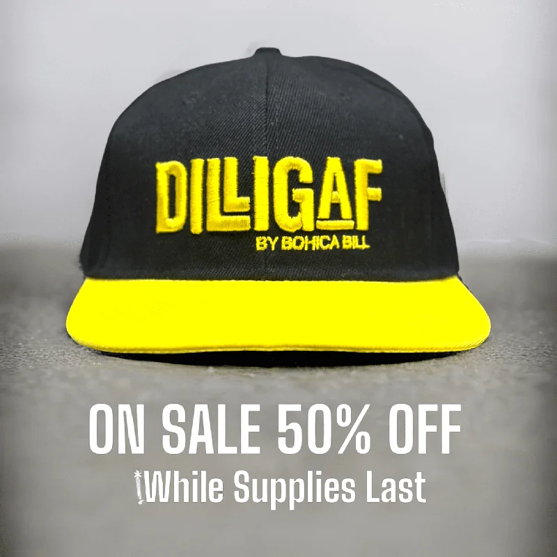 Yellow Bohica Signature Flat Brim/Snap Back Hat 50% OFF